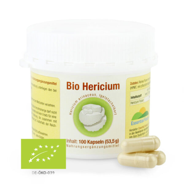 Bio Hericium - Vitalpilz-Pulver, 100 Kapseln