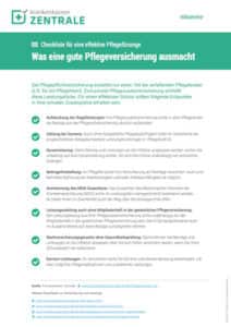 Checkliste Gute Pflege