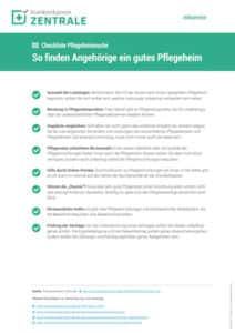 Checkliste Pflegeheim