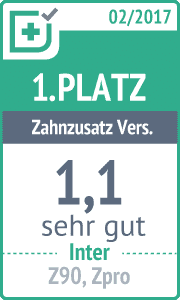Testsieger Zahnzusatzversicherung Test Siegel Inter Z90 Zpro