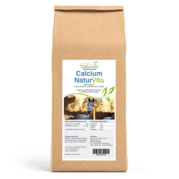 Calcium Natur Vita f?r Pferde 5kg Vorratsbeutel