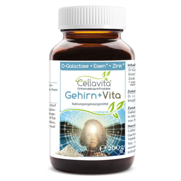 Gehirn+ Vita 200g im Glas (mit D-Galactose, Eisen & Zink)