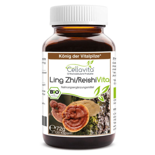 Bio-Ling Zhi / Reishi Vita 120 Kapseln "Gl?nzender Lackporling"im Glas